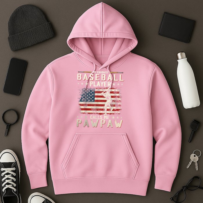 My Favorite Baseball Player Calls Me Pawpaw Flag Father Day Hoodie