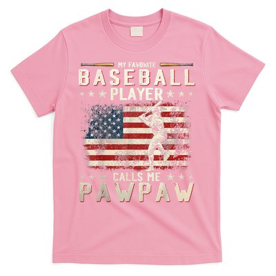 My Favorite Baseball Player Calls Me Pawpaw Flag Father Day T-Shirt