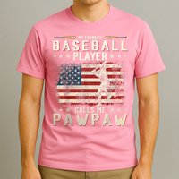 My Favorite Baseball Player Calls Me Pawpaw Flag Father Day T-Shirt