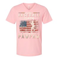 My Favorite Baseball Player Calls Me Pawpaw Flag Father Day V-Neck T-Shirt