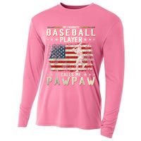My Favorite Baseball Player Calls Me Pawpaw Flag Father Day Cooling Performance Long Sleeve Crew
