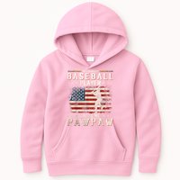 My Favorite Baseball Player Calls Me Pawpaw Flag Father Day Kids Hoodie