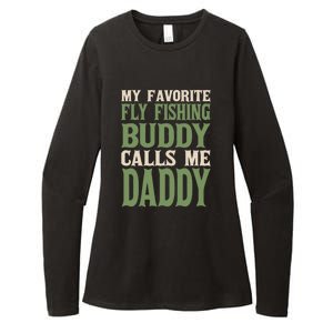 My Favorite Buddy Fly Fishing Daddy Angling Dad Hobby Family Gift Womens CVC Long Sleeve Shirt