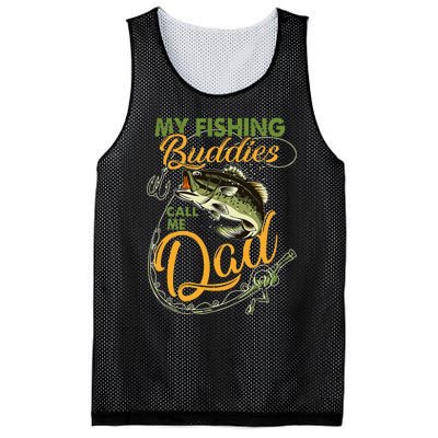 My Fishing Buddies Call Me Dad Father Day Birthday Christmas Gift Mesh Reversible Basketball Jersey Tank