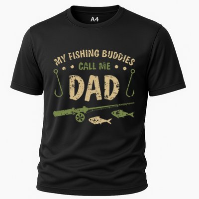 My Fishing Buddies Call Me Dad Father Day Birthday Christmas Cooling Performance Crew T-Shirt