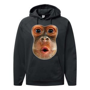 Monkey Face Breath Funny Performance Fleece Hoodie