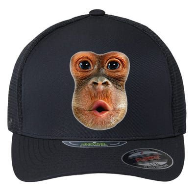 Monkey Face Breath Funny Flexfit Unipanel Trucker Cap