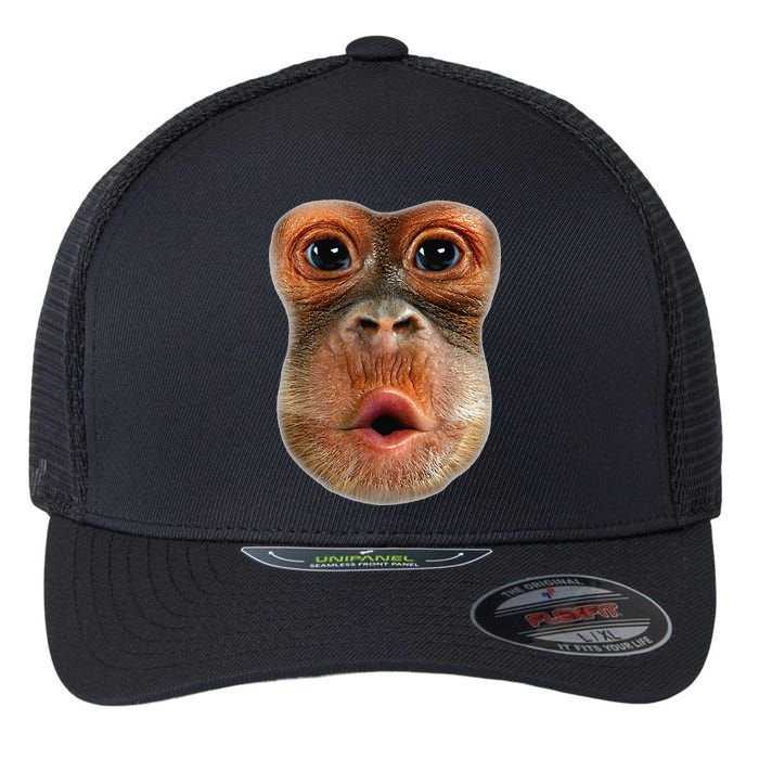 Monkey Face Breath Funny Flexfit Unipanel Trucker Cap