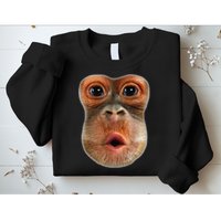 Monkey Face Breath Funny Sweatshirt
