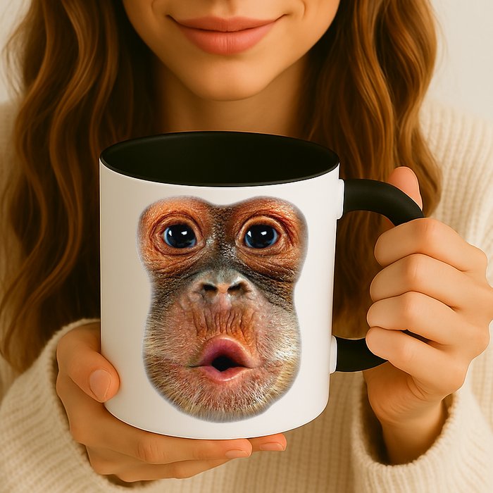 Monkey Face Breath Funny Mug
