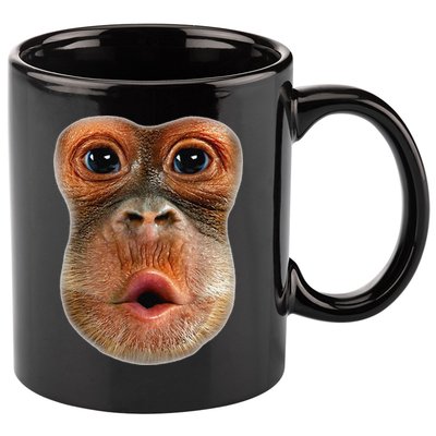 Monkey Face Breath Funny 11oz C Handle Ceramic Mug