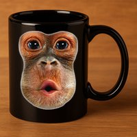 Monkey Face Breath Funny 11oz C Handle Ceramic Mug