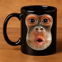 Monkey Face Breath Funny 11oz C Handle Ceramic Mug