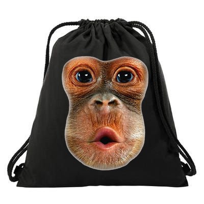 Monkey Face Breath Funny Drawstring Bag