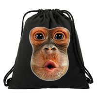 Monkey Face Breath Funny Drawstring Bag