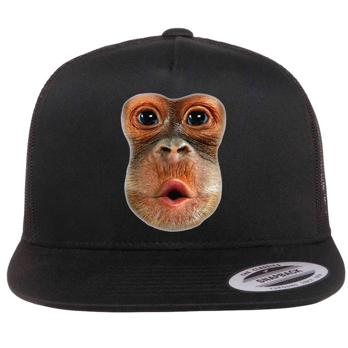 Monkey Face Breath Funny Flatbill Hat