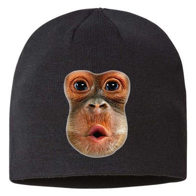 Monkey Face Breath Funny Sustainable Beanie