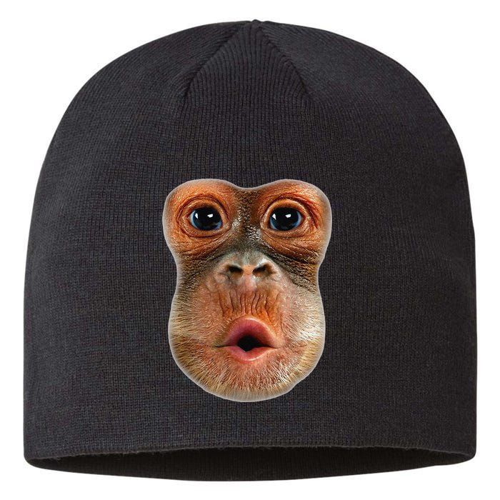 Monkey Face Breath Funny Sustainable Beanie