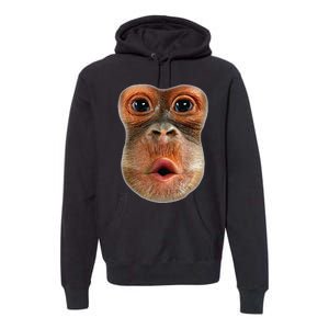 Monkey Face Breath Funny Premium Hoodie