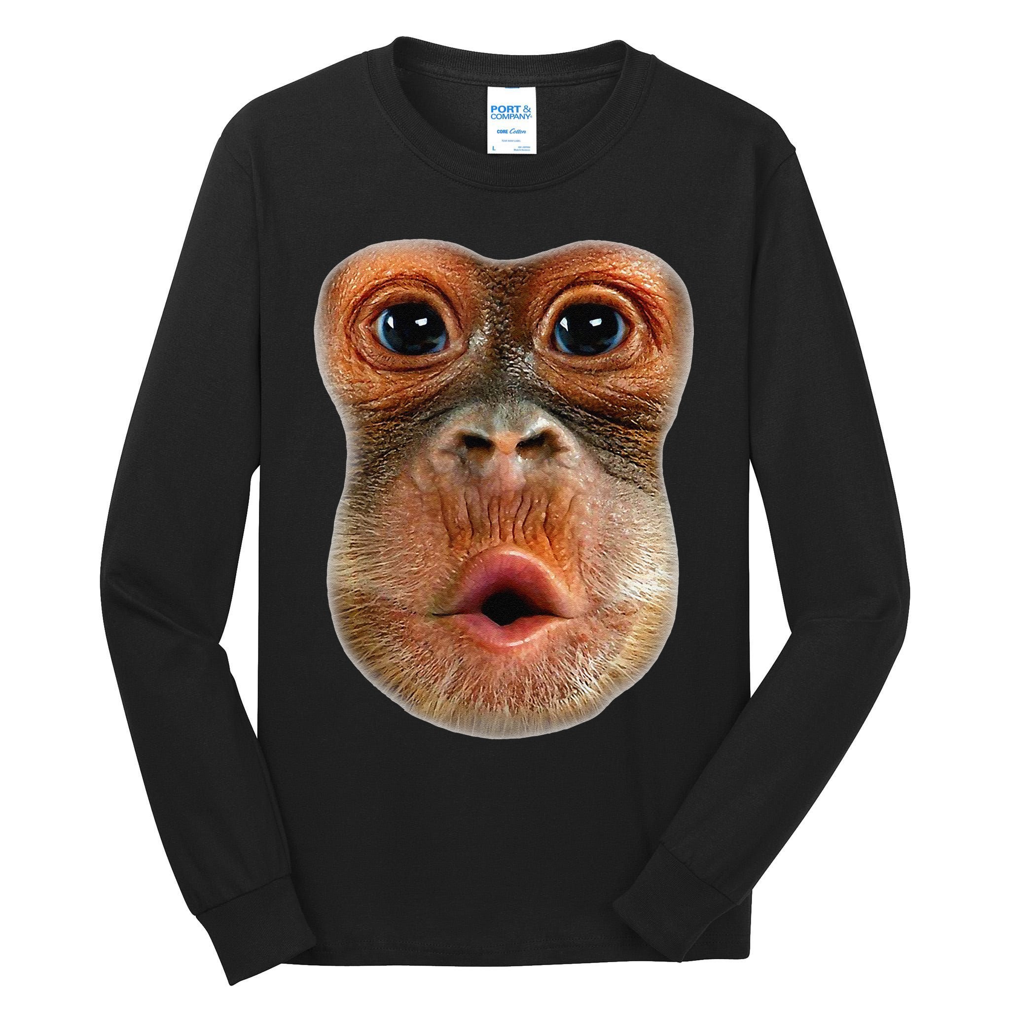 Monkey Face Breath Funny Tall Long Sleeve T-Shirt