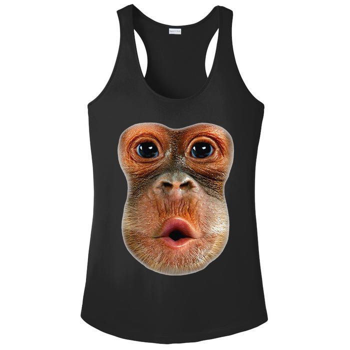 Monkey Face Breath Funny Ladies PosiCharge Competitor Racerback Tank