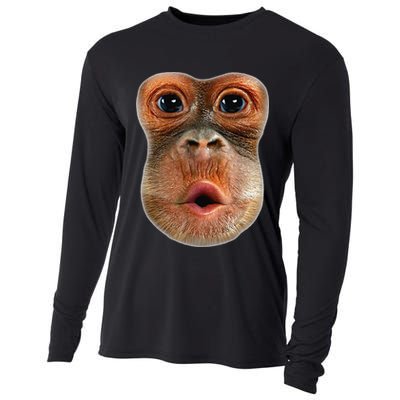 Monkey Face Breath Funny Cooling Performance Long Sleeve Crew