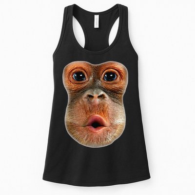 Monkey Face Breath Funny Womens Tank Top