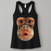 Monkey Face Breath Funny Womens Tank Top