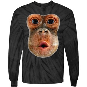 Monkey Face Breath Funny Tie-Dye Long Sleeve Shirt