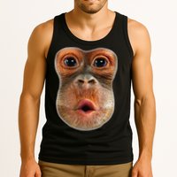 Monkey Face Breath Funny Tank Top