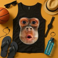 Monkey Face Breath Funny Tank Top