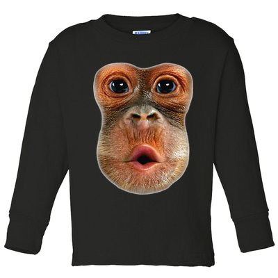 Monkey Face Breath Funny Toddler Long Sleeve Shirt