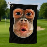 Monkey Face Breath Funny Golf Towel