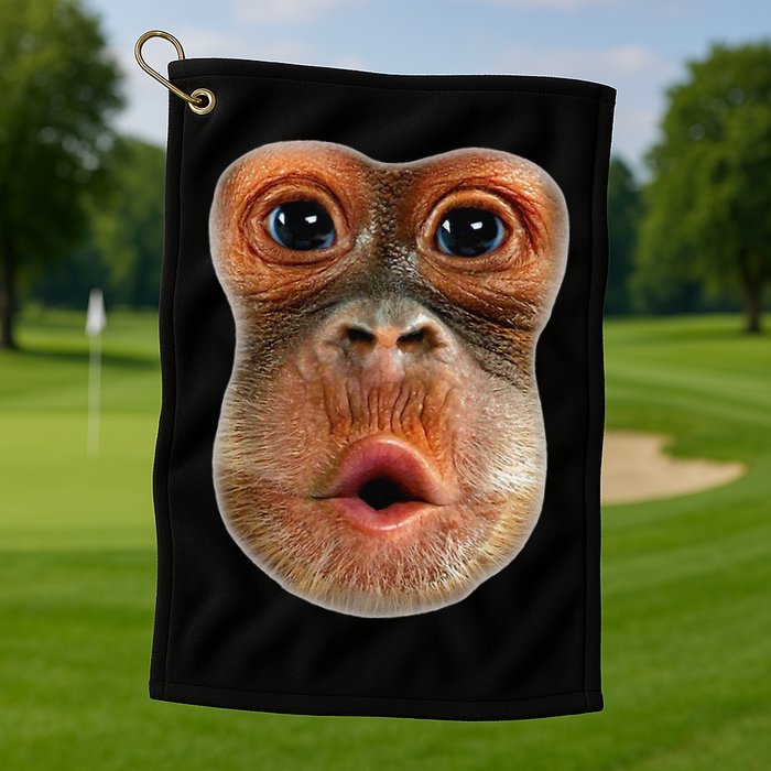 Monkey Face Breath Funny Golf Towel
