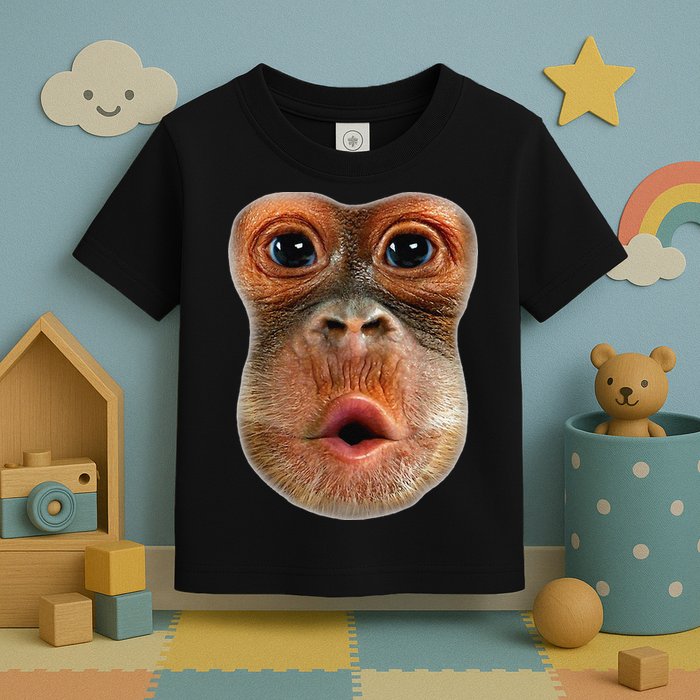 Monkey Face Breath Funny Toddler T-Shirt
