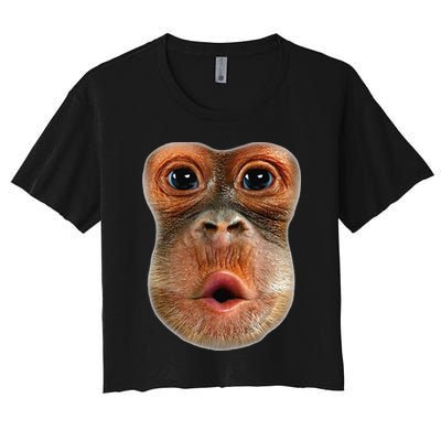 Monkey Face Breath Funny Crop Top
