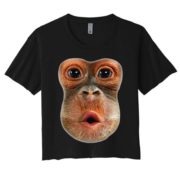 Monkey Face Breath Funny Crop Top