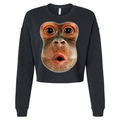 Monkey Face Breath Funny Cropped Pullover Crew