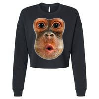Monkey Face Breath Funny Cropped Pullover Crew