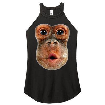 Monkey Face Breath Funny Women's Perfect Tri Rocker Tank