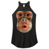 Monkey Face Breath Funny Women's Perfect Tri Rocker Tank