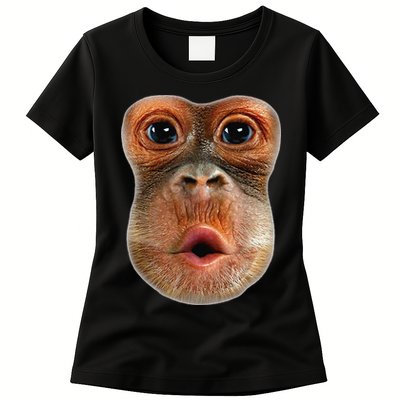 Monkey Face Breath Funny Womens T-Shirt