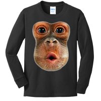 Monkey Face Breath Funny Kids Long Sleeve Shirt