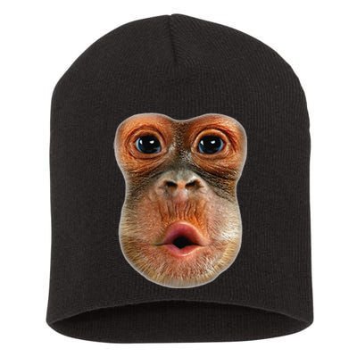 Monkey Face Breath Funny Short Acrylic Beanie