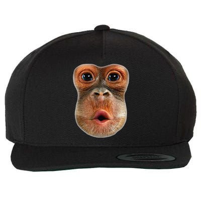 Monkey Face Breath Funny Wool Snapback Cap