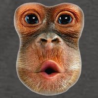 Monkey Face Breath Funny Vector Backpack