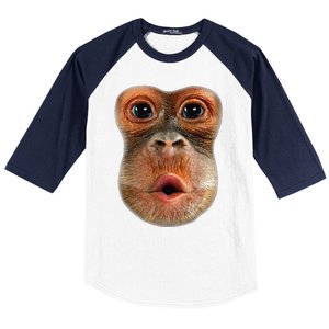 Monkey Face Breath Funny Baseball Sleeve Shirt