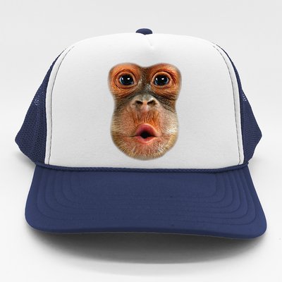 Monkey Face Breath Funny Trucker Hat