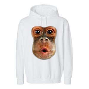 Monkey Face Breath Funny Garment-Dyed Fleece Hoodie