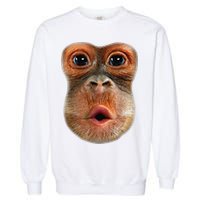Monkey Face Breath Funny Garment-Dyed Sweatshirt